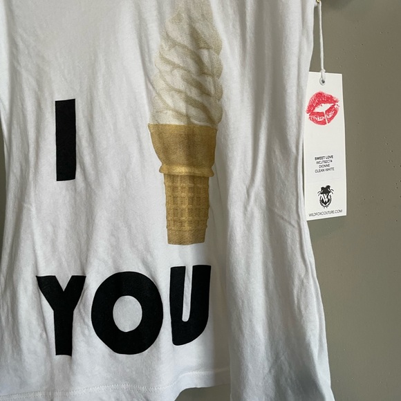 ❌SOLD❌NWT Wildfox Sweet Love Vneck Top Tee - Picture 5 of 5